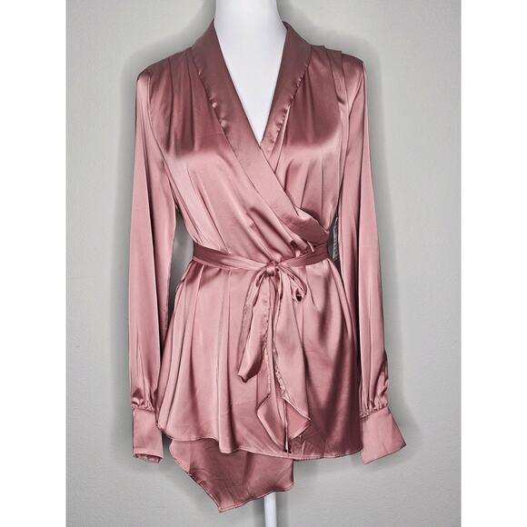 Vici Exclusive X Fate Nordy’s Rose Pink Wrap Blouse - Picture 9 of 9